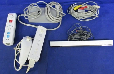Nintendo Wii Accessories – 2 Remotes (Wii & Nyko), Power Adapter, Sensor Bar - Image 1 of 4