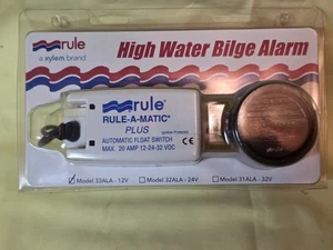 NEW Rule 33ALA High Water Bilge Alarm 12V DC Automatic Float Switch Gauge Marine - Picture 1 of 5