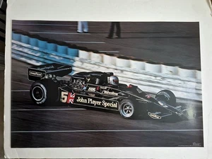 1977 Poster Mario Andretti Lotus J.P.S. MK III Formula 1 Racecar ORIGINAL 36x24 - Picture 1 of 12