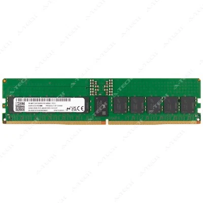 Micron 32GB DDR5-4800 PC5-38400 EC8 RDIMM Server Memory RAM MTC20F2085S1RC48BA1 - Image 1 of 2