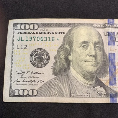 2009 STAR NOTE $100- One Hundred Dollar Bill #19706316*--   Dollar “JL” Bill! - Image 1 of 4