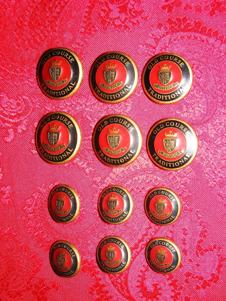 HOME OF GOLF OLD COURSE AT ST ANDREWS SCOTLAND REPLACEMENT DB BLAZER BUTTON SET - Image 1 of 4