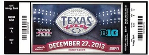 2013 MINNESOTA GOLDEN GOPHERS VS SYRACUSE ORANGE TEXAS BOWL TICKET STUB 27.12.13 - Bild 1 von 1