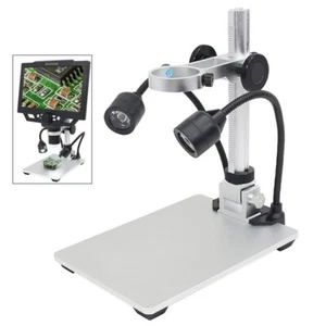 Soporte de metal para microscopio soporte de soporte ajustable universal con luz LED - Imagen 1 de 7