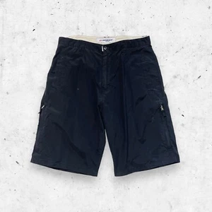 Vtg 90s Y2K Anchor Blue Baggy Long Cargo Shorts, Skater Grunge, 6 Pocket, 36 - Picture 1 of 10
