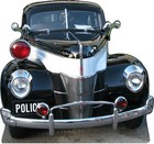 POLICE 1940 Ford Patrol Car - 41" Tall  PARTY DECOR Cardboard Cutout Standee