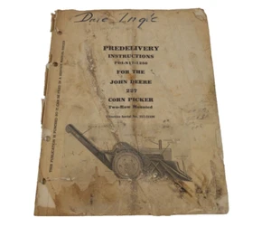 John Deere 227 Corn Picker Two-Row Mounted Set Up Instructions User Manual - Picture 1 of 4