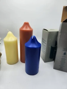 PartyLite 3x9 And 3x7 Pillar Candles - lot of 3 Cone Top Vintage - Bild 1 von 8