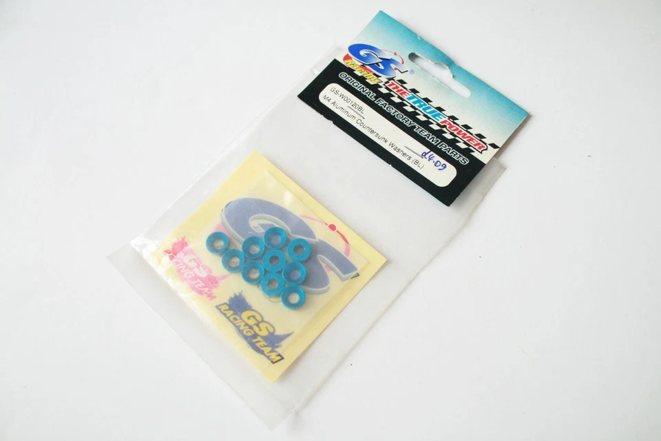 GS Racing Blue Aluminium Countersunk Washers (4mm / M4 / 8-32) - GS-W00120BL - Image 1 of 1