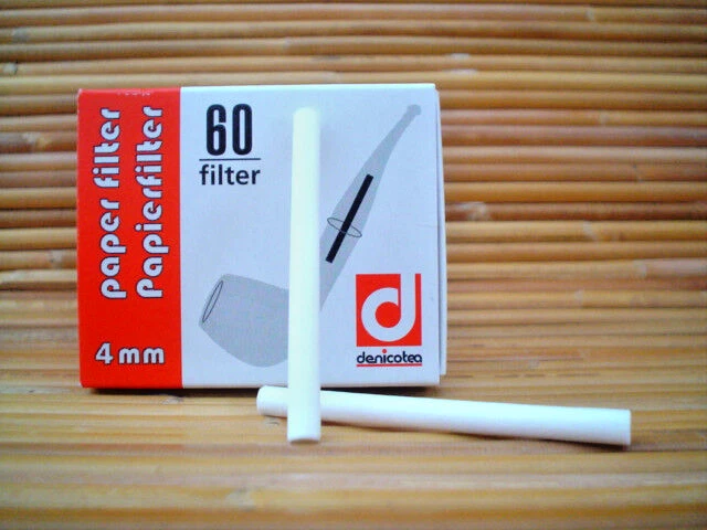 Denicotea Papier Pfeifenfilter 4 mm 60 St. - Bild 1 von 1