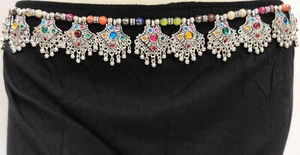 Beautiful Belly Dance BELT Tribal Fusion Boho Gypsy Hippie Skirt Costume Jewelry - Picture 1 of 6