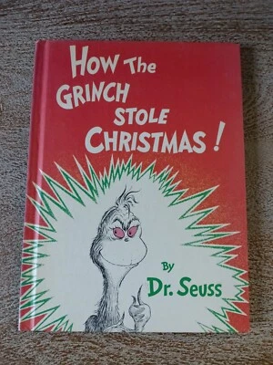 Dr Seuss How The Grinch Stole Christmas First Edition 1957 Vintage Hardcover — 第 1/4 张图片
