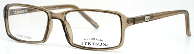 STETSON 1805 058 Transparent Brown Mens Rectangle Full Rim Eyeglasses 56-18-145 - Image 1 of 4