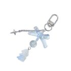 Bowknot Flower Bead Keychain Pendant Lovely Decoration Bag Pendant