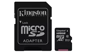 KINGSTON Micro SDHC/Micro SDXC Class 10 UHS-I Memory Card Micro SD 128GB - Picture 1 of 1