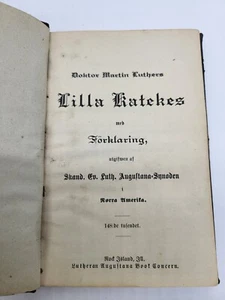 Vintage Antique - 1879 - Swedish Lilla Katekes book Dr Martin Luthers  - Picture 1 of 5
