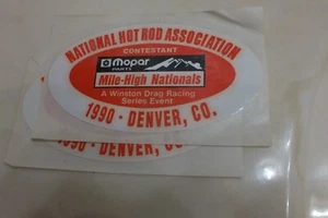 1990 NHRA Mile-High Nationals Official Contestant Decals (pair) Denver CO - Picture 1 of 1