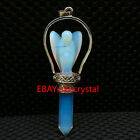 3" OPAL Angel crystal pendant point wand quartz reiki healing 1pc