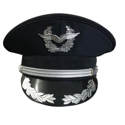 Uomo Militare Cappello Costume Capitano Police Performance Tappo Vintage - Immagine 1 di 4