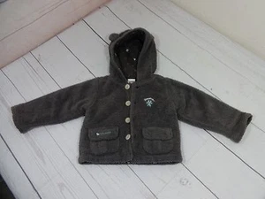 Abrigo con parche de calabaza para niñas gris suave con botones talla 3-6 meses - Imagen 1 de 2