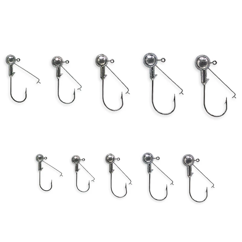 10 Stk. JIGKÖPFE MIT KRAUTSCHUTZ, JIGHAKEN, RUNDKOPF, VMC HAKEN, JIG HEADS, JIGS - Bild 1 von 1