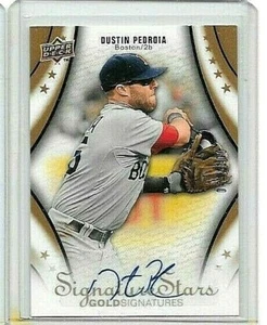 DUSTIN PEDROIA 2009 UD SIGNATURE STARS GOLD SIGNATURES CERTIFIED AUTOGRAPH#/100 - Picture 1 of 1
