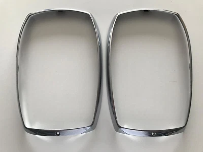 Chromrahmen Hella Scheinwerfer Blende links + rechts für Mercedes W114 W115 TOP - Bild 1 von 4