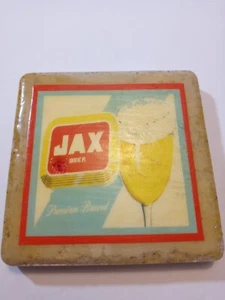Jax Beer New Orleans Marble Stone - Sottobicchiere/Rivestimento per piastrelle 4" x 4" con supporto in sughero - Foto 1 di 12