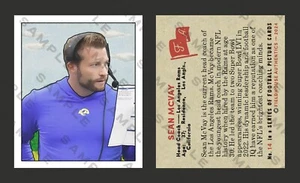 Sean McVay Custom Art Football Card 1950 Bowman Design Rams - Picture 1 of 1