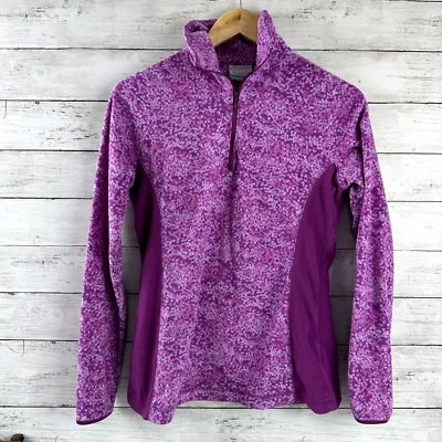 Chaqueta Columbia Fleece 1/4 Cremallera Mujer Pequeña Púrpura Ligera Foto 1 de 4
