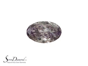 Diamant natürliche Farbe schick braun lila 0,09 ct Karat locker ovaler Schliff KEIN GIA - Bild 1 von 4