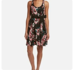 Derek Lam Athleta Women's Lily Nolita Dress Black Floral - Picture 1 of 12