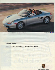 PUBLICITE ADVERTISING  1993    PORSCHE BOXTER   la robe en métal PACO RABANNE