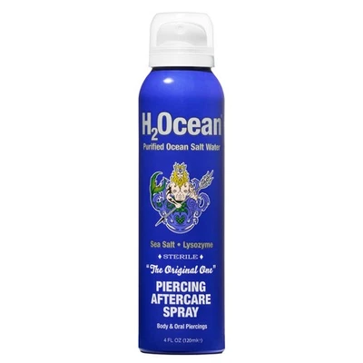 H2Ocean 海盐喷雾适用于穿孔 – 后护理液 4 盎司 — 第 1/4 张图片