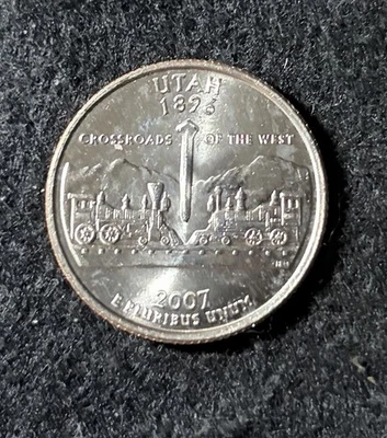 2007 D Utah State Quarter  Circulated Free Shipping - Image 1 of 2