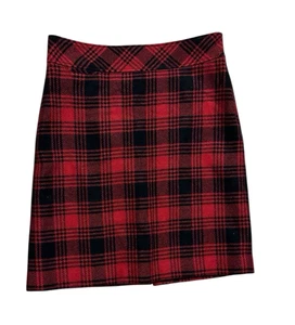 Mujer L.L. Falda a Cuadros Bean Favorite Fit Roja Negra Talla 12 Forrada Mezcla de Lana - Imagen 1 de 11