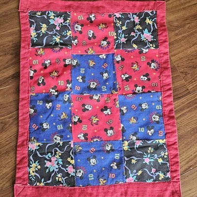 Handmade Disney Mickey Mouse Quilted Blanket Or Table Runner Pluto 24x18 - Image 1 of 4