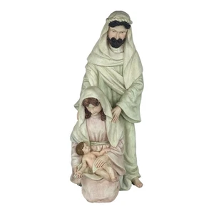 Statuina Sacra Famiglia Statua Alta 18” Maria Giuseppe Bambino Gesù Natale - Foto 1 di 7