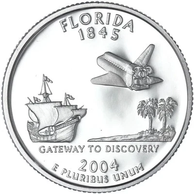 2004 S Silver Proof Florida State Quarter 90% Silver - Image 1 of 2