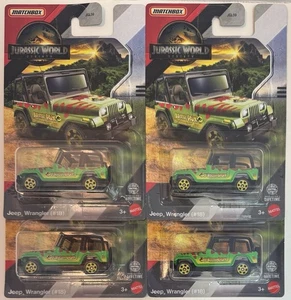 LOT OF 6! Matchbox Jurassic World Rebirth JEEP WRANGLER #18 2025 Green Park - Picture 1 of 2