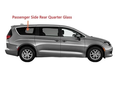 Fits 2017-2025 Chrysler Pacifica Voyager Passenger Right Quarter Window Glass - Image 1 of 4