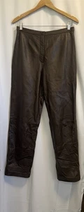 MixIt | braune Damenhose aus echtem Leder gefüttert | gerades Bein | Größe 12 - Bild 1 von 8
