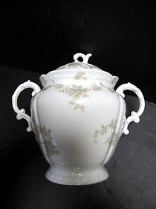 Victorian Bawo Dotter Elite Limoges Footed Lidded Sugar Ginger Tea Jar 1891-96 - Bild 1 von 12