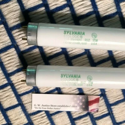 2new USA F15T8/350BL/ECO BUG ZAPPER UV fluorescent 15w blacklight light BULB 18" - Image 1 of 4