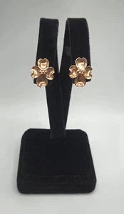 Vintage Stuart Nye Copper Dogwood Pierced Earrings - Picture 1 of 5