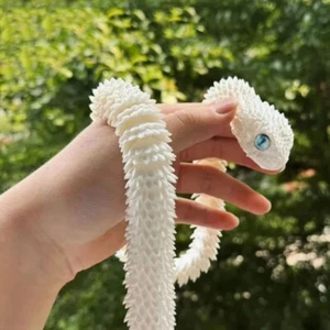 3D Printed Articulated Snake Crystal-Like Movable Snake–Realistic Slithering - Picture 1 of 24
