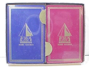 Playing Cards Home Savings Bank - Waterloo, IA - Double Deck -bx2 - Picture 1 of 1