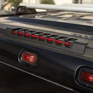 Black Aluminum Alloy High Brake Light Lamp Cover Trim For Hummer H2 2003-2009 US - Foto 1 di 14