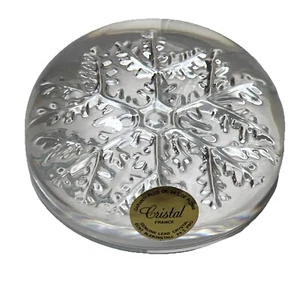 Vintage Avon Paperweight 24% Lead Crystal Snowflake Made in France - Picture 1 of 10