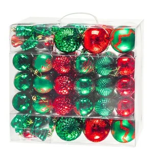 116Pcs Green and Red Christmas Ball Ornaments, Shatterproof Christmas Hanging... - Picture 1 of 6